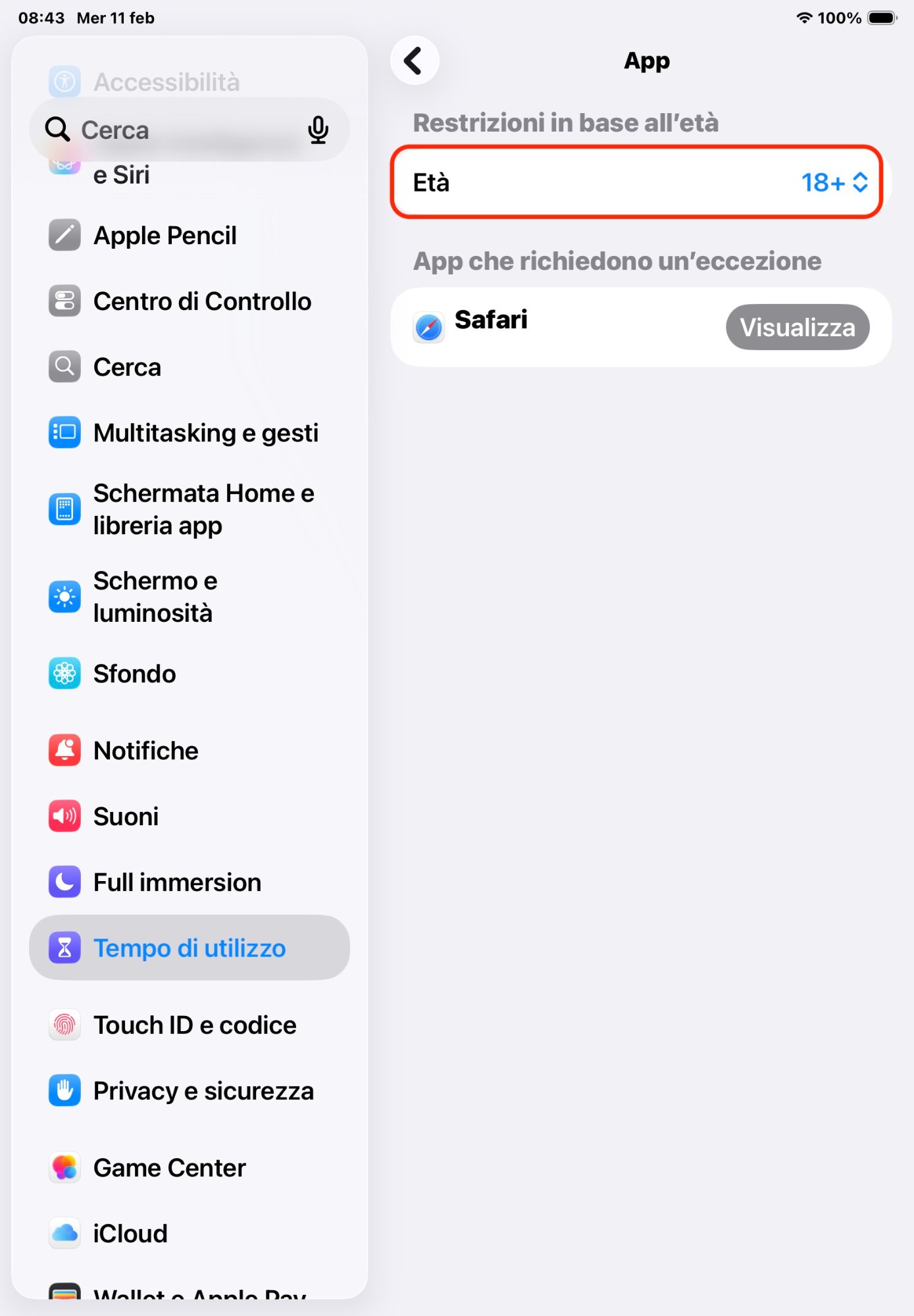 Step 5 — Modifica età