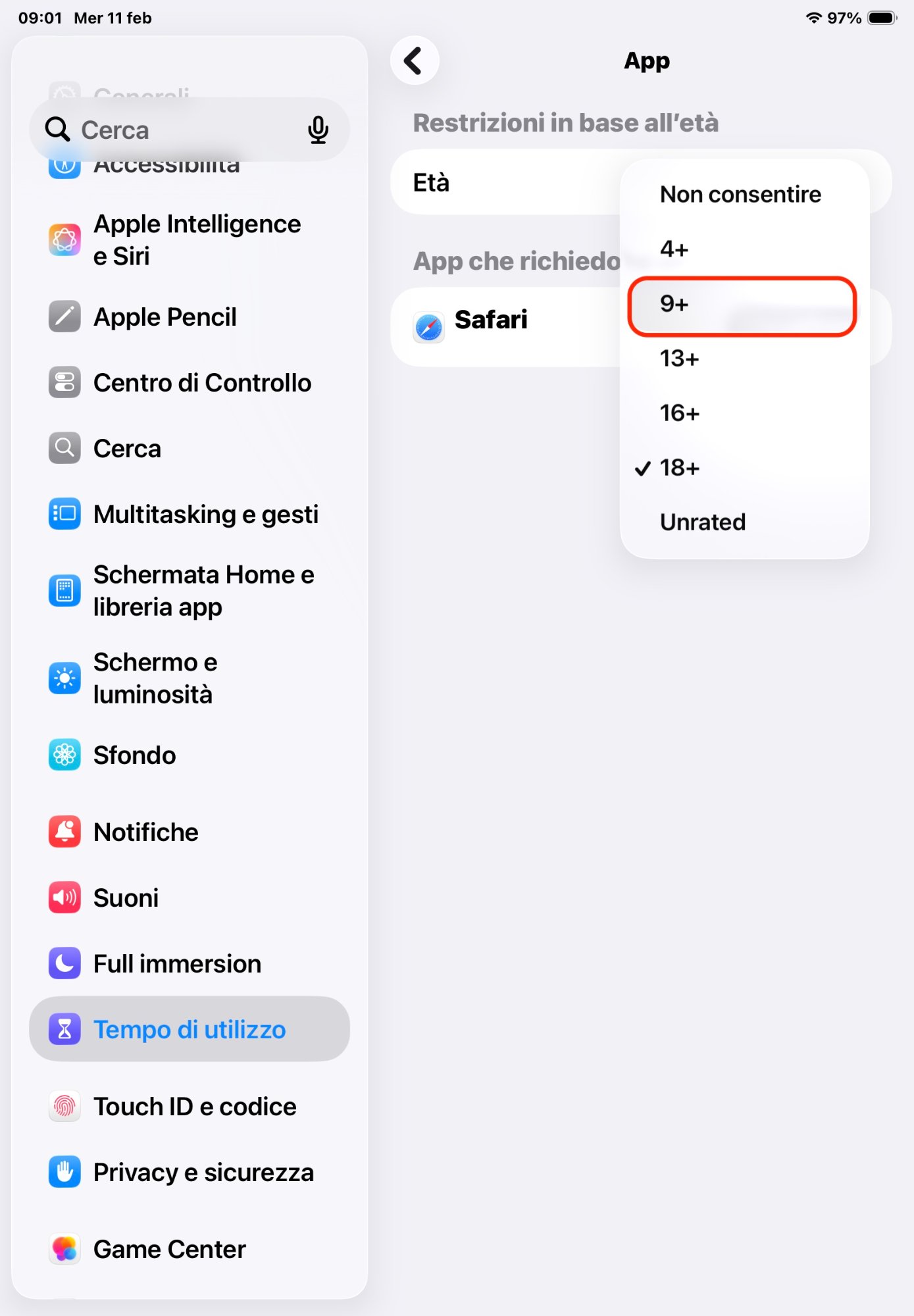 Step 6 — Seleziona 9+